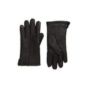 NORDSTROM Men's Black 100% Genuine Leather Gloves Size L NWT